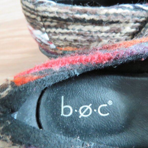 BOC BORN Rainbow Yarn Fabric Slip On Clog Shoes Boho Artsy Hippie - Size 6.5 - Picture 13 of 15